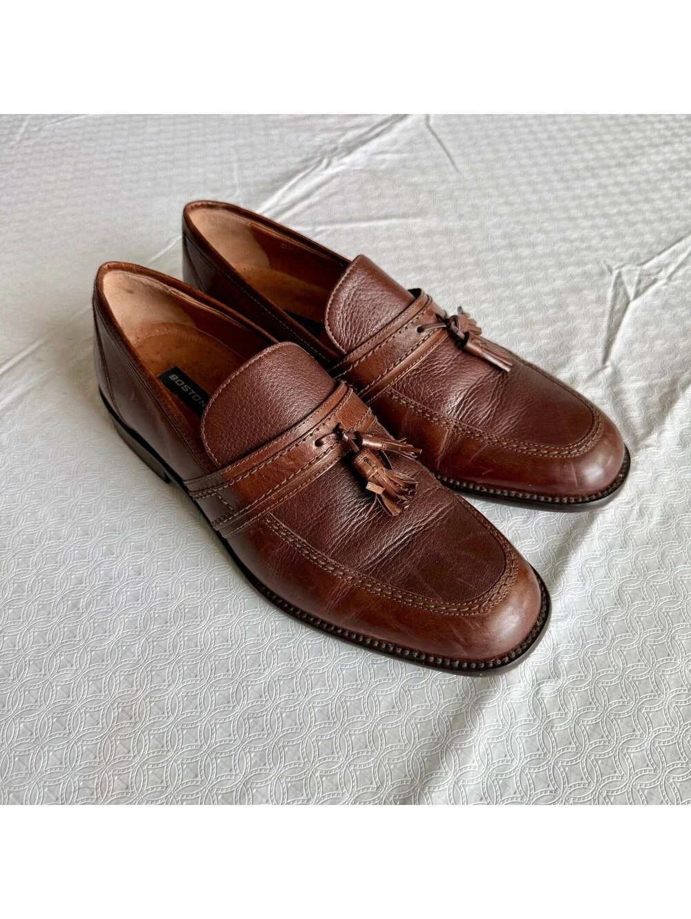 Bostonian Brown Leather Tassel Loafers Men's Size 9M